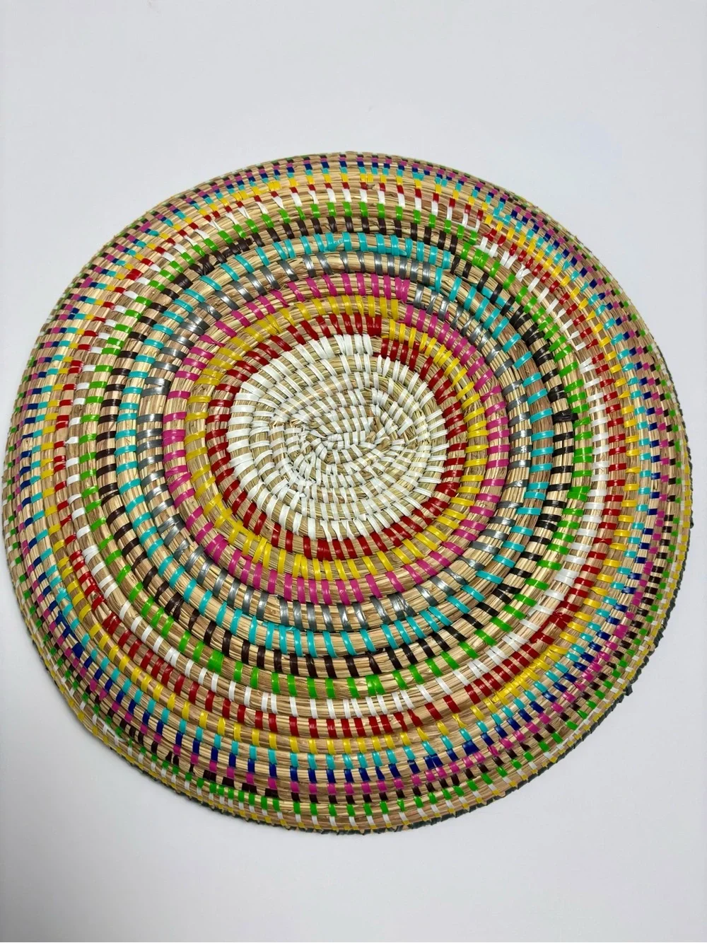 Handwoven Multicolor Decorative Basket Bowl - Home Accents